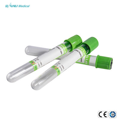 لوله های جمع آوری خون خلاء ژل سدیم / لیتیوم هپارین یکبار مصرف PSGT 13*100 میلی متر