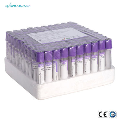 لوله های وکیوم آزمایش خون یکبار مصرف پزشکی EDTA K3/K2 با Lavender Top 13*100