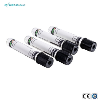 Black Top PE PS 3.8% Sodium Citrate Blood Collection ESR Tube یکبار مصرف