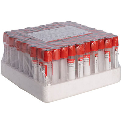 لوله های جمع آوری وکیوم بالا یکبار مصرف قرمز PET Clot Activator Tube CE