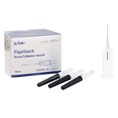 Black Flashback Blood Collection Needle 22 Guage 11/4'' نفوذ آسانتر