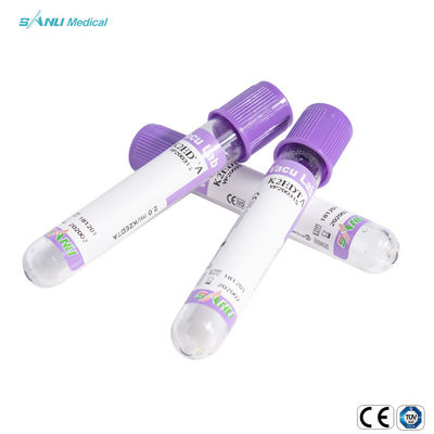 لوله های مجموعه خون شیشه ای ISO9001 لوله 5 میلی لیتری Lavender Top EDTA