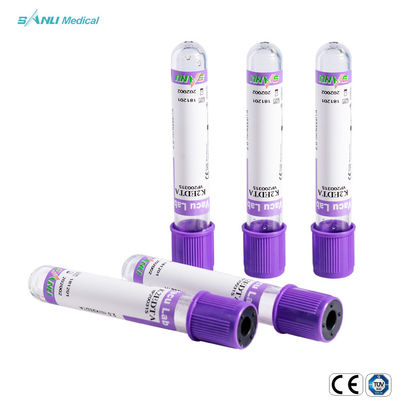 100 عدد سینی Lavender Top Blood Tube استریل 6ml EDTA لوله خون کامل