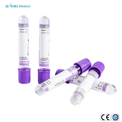 100 عدد سینی Lavender Top Blood Tube استریل 6ml EDTA لوله خون کامل