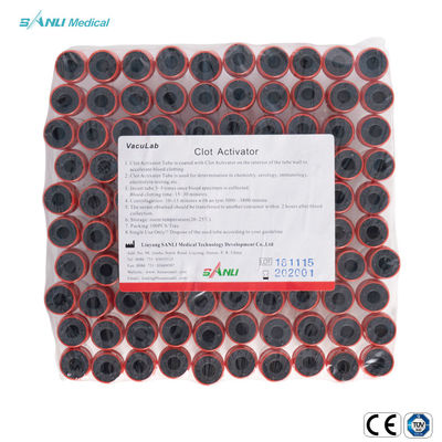 لوله 3 میلی لیتری Red Top کلکسیون خون شیشه ای لوله فعال کننده لخته خلاء