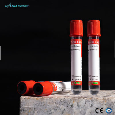 لوله 3 میلی لیتری Red Top کلکسیون خون شیشه ای لوله فعال کننده لخته خلاء