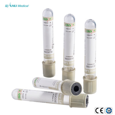 وکیوم 6 میلی لیتری Gray Top Collection Tubes Glass Glucose Blood Tube