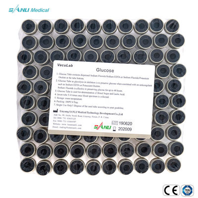 وکیوم 6 میلی لیتری Gray Top Collection Tubes Glass Glucose Blood Tube