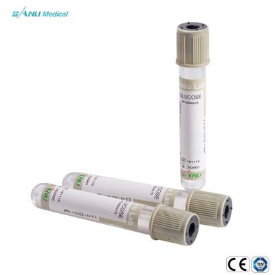 وکیوم 6 میلی لیتری Gray Top Collection Tubes Glass Glucose Blood Tube