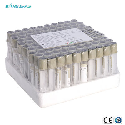 وکیوم 6 میلی لیتری Gray Top Collection Tubes Glass Glucose Blood Tube