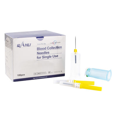 20G Blood Collection Needles 0.9x19mm زرد رنگ برای یکبار مصرف