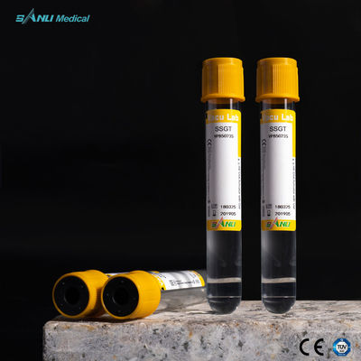 لوله های جمع آوری خون خلاء PET یکبار مصرف فعال کننده لخته با ژل 16x100 میلی متر