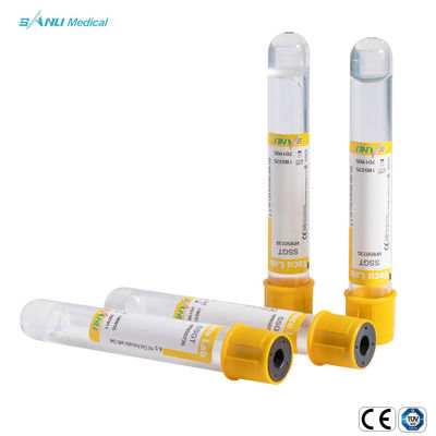 لوله های جمع آوری خون خلاء PET یکبار مصرف فعال کننده لخته با ژل 16x100 میلی متر
