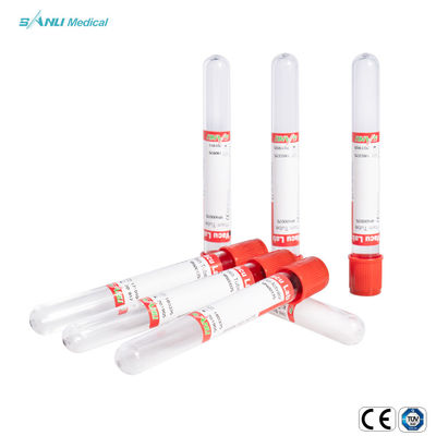 آزمایشات سرولوژیکی لوله های جمع آوری خون شیشه ای 13x75 میلی متر لوله خونی قرمز ساده