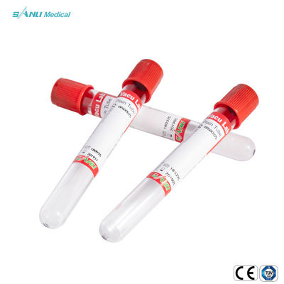 آزمایشات سرولوژیکی لوله های جمع آوری خون شیشه ای 13x75 میلی متر لوله خونی قرمز ساده