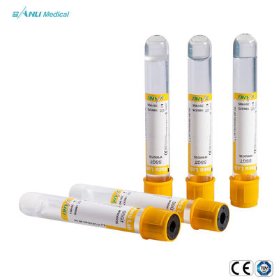 SSGT Glass Blood Collection Tubes 8ml با فعال کننده لخته و ژل