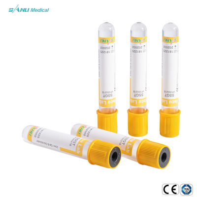 افزودنی لخته ژل SSGT Glass Vacuum Blood Collection Tube 5-9ml IVD 16x100mm