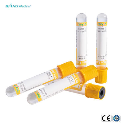 افزودنی لخته ژل SSGT Glass Vacuum Blood Collection Tube 5-9ml IVD 16x100mm