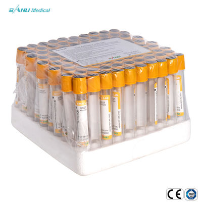 افزودنی لخته ژل SSGT Glass Vacuum Blood Collection Tube 5-9ml IVD 16x100mm