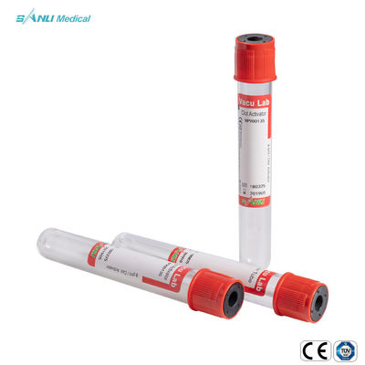 لوله آزمایش خون وکیوم قرمز استریل IVD 13x100 میلی‌متری دارای تاییدیه با فعال کننده لخته