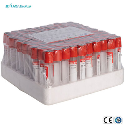 لوله آزمایش خون وکیوم قرمز استریل IVD 13x100 میلی‌متری دارای تاییدیه با فعال کننده لخته