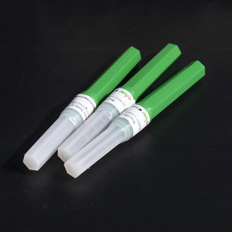 11/4 اینچی Blood Collection Needles Flashback Vacuum Green Color 21G 0.8x31mm